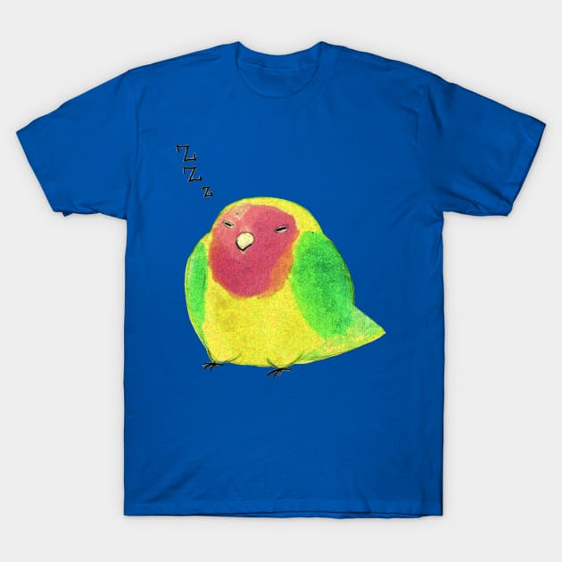 Sleepy Watercolor Lovebird T-Shirt by saradaboru